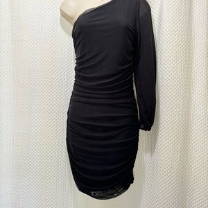 Elegant Black One-Shoulder Dress